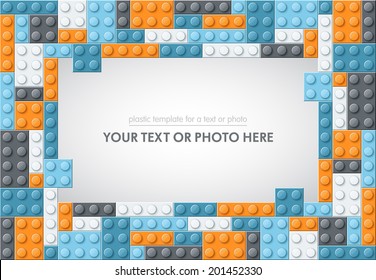 Template of plastic parts for text or photo. 5 colors. Enjoy!