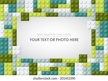 Template of plastic parts for text or photo. 5 colors. Enjoy!