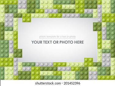 Template of plastic parts for text or photo. 5 colors. Enjoy!