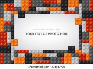 Template of plastic parts for text or photo. 5 colors. Enjoy!