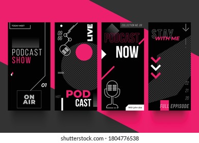 Template - Podcast Branding Template Good For Podcast Promotion And Social Media Campaign.