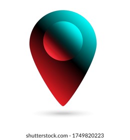 Template pointer maps symbol, web icon, app. Blogging. Social media concept.