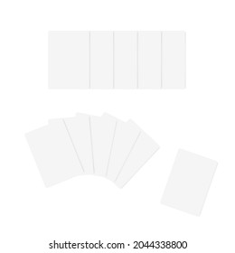 Template poker cards isolated on white background. Blank playing cards. Vector illustration