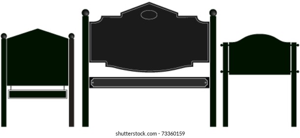 Template of pole signs