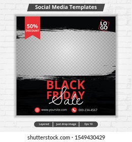 template post for social media, template for fashion sale ads, file with layered and eps 10