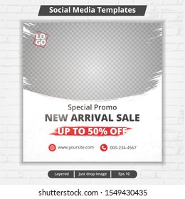 template post for social media, template for fashion sale ads, file with layered and eps 10