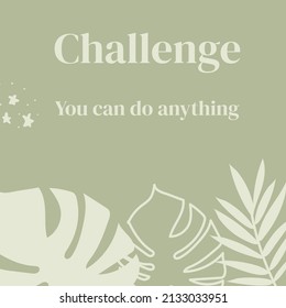 template of a post post in social networks challenge, you can do anything, vector illustration eps 10