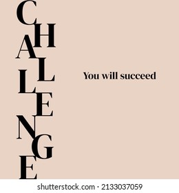 template of a post post in social networks challenge, you can do anything, vector illustration eps 10