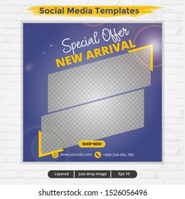 template post special offer new arrival, template for social media ads