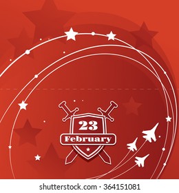 Template postcards for February 23
