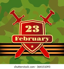 Template postcards for February 23