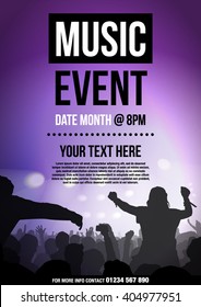 Template For Poster Advertising Music Event