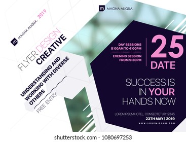 Template for Poster, Banner, Flyer Design Booklet, Brochures, Layout, Leaflet. Stock vector backgrounds