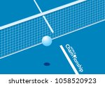 Template for poster, card or ticket. Racket for table tennis and ball. Vector illustration