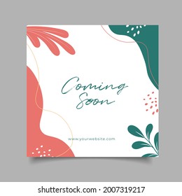  template poster coming soon abstract background for social media post vector illutration eps 10