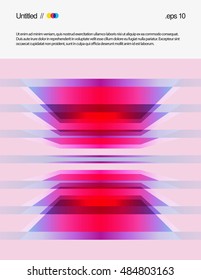 Template for a poster or cover with colorful gradient rectangular shapes. Geometric vector illustration made by transparent overlapped layers. Element of design.