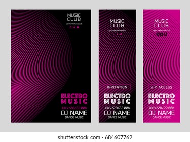 Template for poster design or electronic music banners. Vector