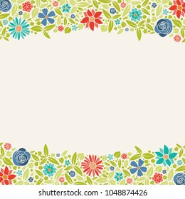 Template of a poster with pastel coloured flowers. Mother's Day, Woman's Day and Valentine's Day. Vector.