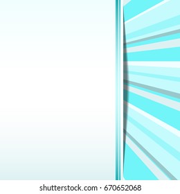 Template for a poster with a rectangular zone for text on a retro style for advertising promotions and discounts. Material design background in turquoise tone.