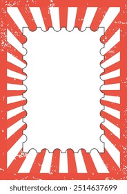 Template poster retro sunburst unique design