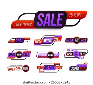 Template poster sign market store flyer coupon collection retail cheap paper fashion web origami concept holiday business message print shopping celebration badge season decoration percent buy

