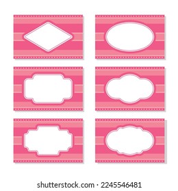 Template poster, Vektorgrafik. Mera mit weißem Rahmen auf geometrischem Hintergrund. Cute-Love-Theme-Banner oder Grußkarte