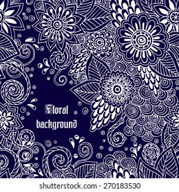 Template posters with doodle flowers and paisley for your business. Vector abstract grunge background for invitations, business documents, cards, flyers and placards. Sale brochure.