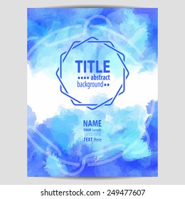 Template for posters, flyers, cover with intersecting ornaments.