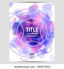 Template for posters, flyers, cover with intersecting ornaments.