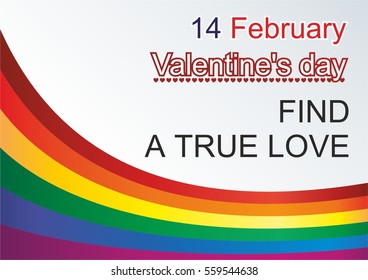 template for the posters, invitations, congratulations on the gay rainbow flag