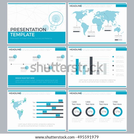 template power point business presentation infographic のベクター