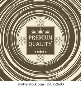 Template of premium quality label. Retro Design     