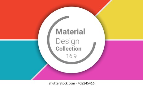 template for presentation in 16: 9 format. vector illustration. designed for business background, education, web, brochure. abstract creative concept layout template in blue, pink, yellow, red colors