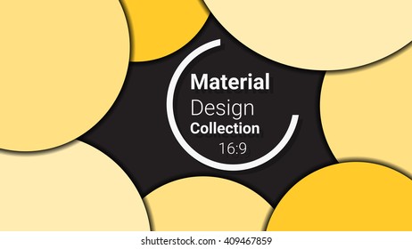 template for presentation in 16:9 format. vector illustration. designed for business background, education, web, brochure. abstract creative concept layout template in yellow, black colors.