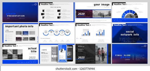 Template Presentation. 2020.  Blue, Black, White Background. Multipurpose Template For Slides, Business Infographics. Postcard, Brochure, Corporate Report, Marketing, Advertising, Circle, Text,digital