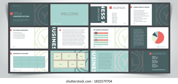 Template Presentation art board Blue