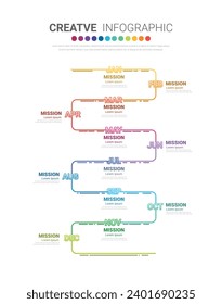 Template presentation, calendar presentation 12 months, Infographic Timeline can be used for workflow, process diagram, flow chart, EPS Vector.