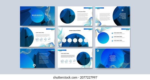 Template presentation design and page layout design for brochure, book, magazine, annual report and company profile with info graphic elements design