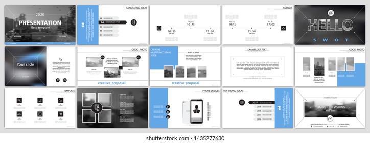 Template presentation. Elements of a business slide on a white background. Vector of infographic. Business travel design. Use as a postcard, annual report, marketing banner advertising design services