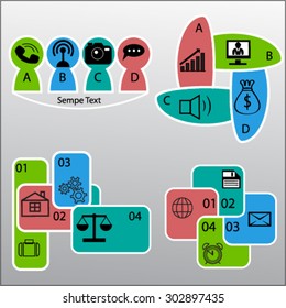 Template for presentation, options element, vector