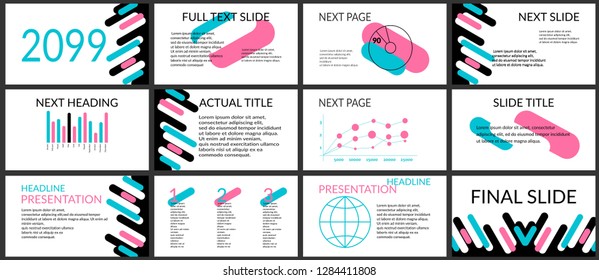 Template presentation. Pink, blue, abstract background. Multipurpose template for slides, business infographics. Postcard, brochure, corporate report, marketing, advertising, circle, text, digital 