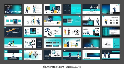 Template presentation, powerpoint, job a new business,. Green, blue, white background. Multipurpose template for slides, business infographics.Postcard, corporate report, marketing,advertising, vector