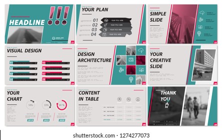 Template presentation. Red, green, black, gray background. Multipurpose template for slides, business infographics. Postcard, brochure, corporate report, marketing, advertising, circle, text, digital