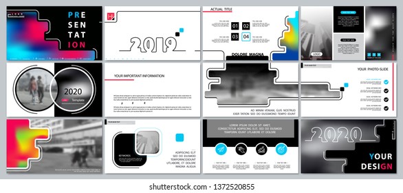 Template presentation. Slide with photo and text on a white background. Vector of infographic. Abstract design travel Use as a postcard, annual report, marketing, banner advertising, projects services