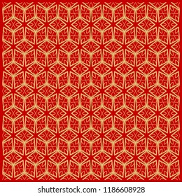 Template Print for Fabric. Pattern of floral geometric ornament with Border. illustration. Seamless. For Print Bandana, Shawl, Carpet.