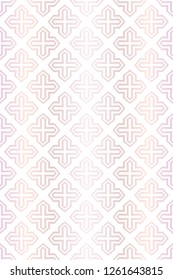 Template Print For Fabric. Pattern Of Floral Geometric Ornament With Border. Vector Illustration. Seamless