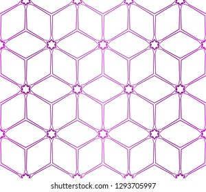 Template Print For Fabric. Pattern Of Floral Geometric Ornament With Border. Vector Illustration. Seamless