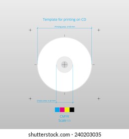 template for printing on CD