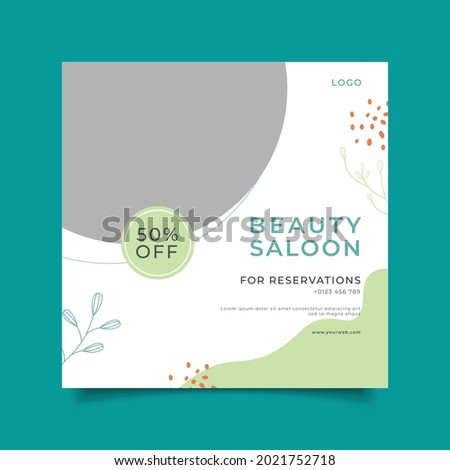 template promotion social media post beauty saloon vector illustration eps 10