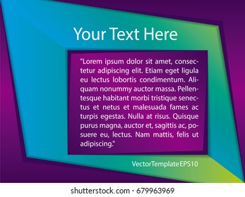Template Purple, Blue and White Pattern